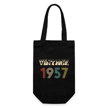 1957 Vintage Vintage Birthday Retro - Original - Sac à bouteille - noir - Devant