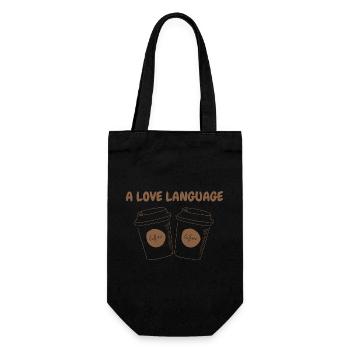 A LOVE LANGUAGE - Geschenkbeutel für Flaschen - Schwarz - Vorne