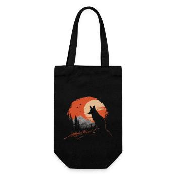 Fox Head Woodland Animal Nature Trees Baby Fox - Gift Bag for Bottles - black - Front