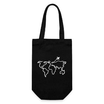 Travel around the world - Gift Bag for Bottles - black - Front
