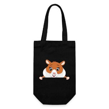 Bon hamster qui regarde - Sac à bouteille - noir - Devant