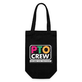 PTO Crew Parent Teacher Organization Team School - Geschenkbeutel für Flaschen - Schwarz - Vorne
