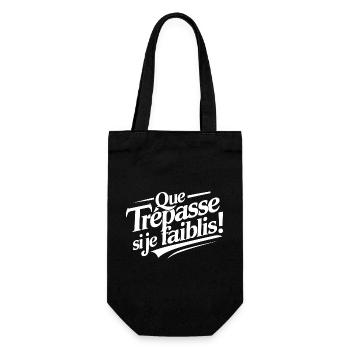 Que trépasse si je faiblis - Sac à bouteille - noir - Devant