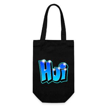 Graffiti "Hui" imprimable sur tout support ! - Sac à bouteille - noir - Devant