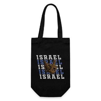 Dreidel Tradition Spiel Isreal Chanukka Juden - Geschenkbeutel für Flaschen - Schwarz - Vorne