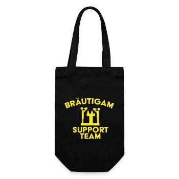 Bräutigam Support Team - Geschenkbeutel für Flaschen - Schwarz - Vorne