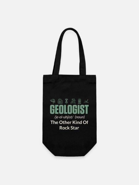 Géologue Nom Collectionneur de roches Géologie - Sac à bouteille - noir