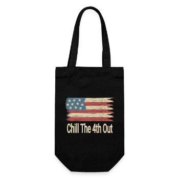 Chill The 4th Out - Geschenkbeutel für Flaschen - Schwarz - Vorne