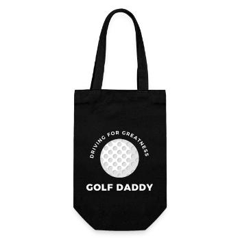 Golf Daddy Driving For Greatness - Gift Bag for Bottles - black - Front