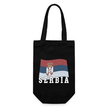 Serbien Herkunft Heimat Liebe Adler National Balka - Geschenkbeutel für Flaschen - Schwarz - Vorne