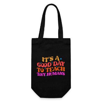 Teacher school elementary school education teacher degree - Gift Bag for Bottles - black - Front