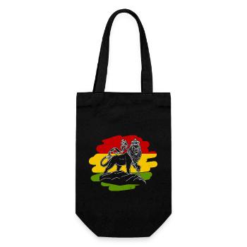 Afrika Jerusalem Löwe von Juda Judah Christentum - Geschenkbeutel für Flaschen - Schwarz - Vorne