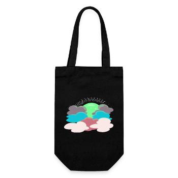 Sun behind the clouds - Gift Bag for Bottles - black - Front