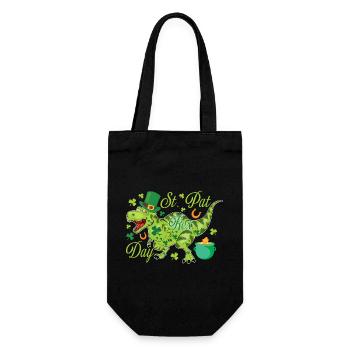 T-Rex de la Saint-Patrick - Sac à bouteille - noir - Devant