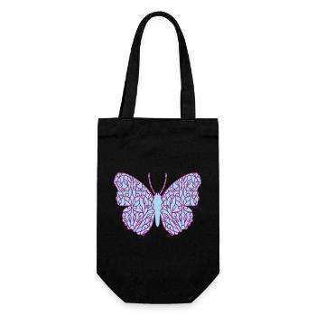 Ornamental butterfly - Gift Bag for Bottles - black - Front