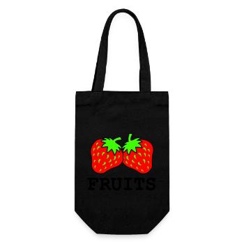 Fraises - Sac à bouteille - noir - Devant