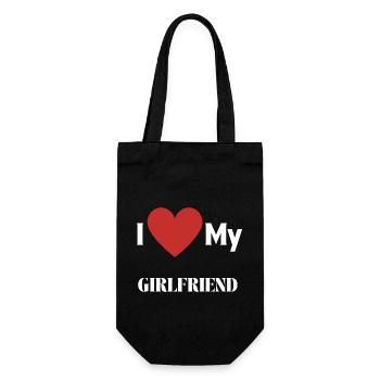 J’aime ma copine - Sac à bouteille - noir - Devant