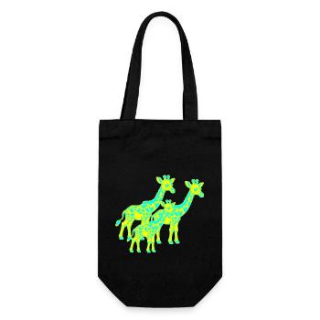 Girafe Afrique Safari Enfant Enfants Rétro Années 80 Années 90 - Sac à bouteille - noir - Devant