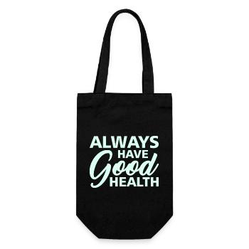 Good Health - Geschenkbeutel für Flaschen - Schwarz - Vorne