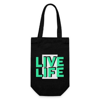 Live Life - Gift Bag for Bottles - black - Front