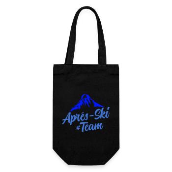 apres ski team berge - Geschenkbeutel für Flaschen - Schwarz - Vorne