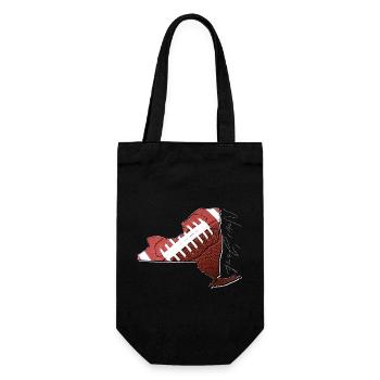 New York (United States) | real football | Map Scpt - Gift Bag for Bottles - black - Front