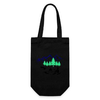 lagerfeuer outdoor - Geschenkbeutel für Flaschen - Schwarz - Vorne