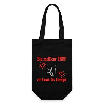 ELU MEILLEUR PROF DE TOUS LES TEMPS - Sac à bouteille - noir - Devant