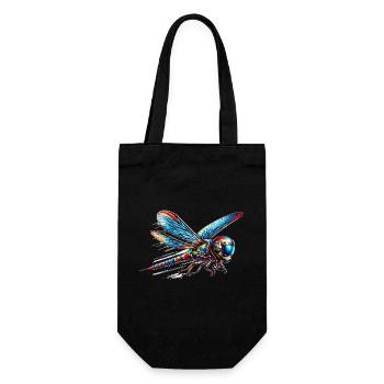 Fighter Libelle - Geschenkbeutel für Flaschen - Schwarz - Vorne