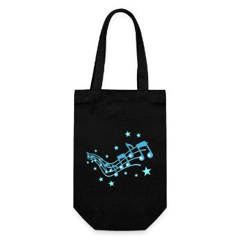 Viele Musik Noten Symbole Melodie Musiknoten Audio - Geschenkbeutel für Flaschen - Schwarz - Vorne