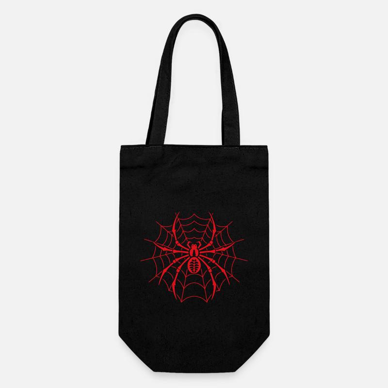 Spinne - Geschenkbeutel für Flaschen - Schwarz