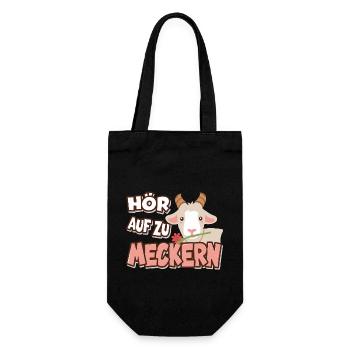 Hör auf zu meckern für eine Frau oder Mädchen - Geschenkbeutel für Flaschen - Schwarz - Vorne