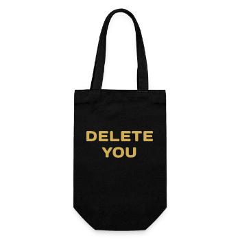DELETE funny - Gift Bag for Bottles - black - Front