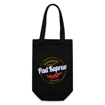 Pad Kaprao Chili Retro Street Food Vintage Thailand - Gift Bag for Bottles - black - Front