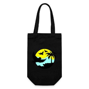 Paradise Birds 02 - Gift Bag for Bottles - black - Front