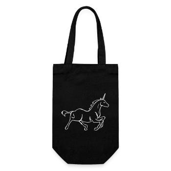 unicorn 1 - Geschenkbeutel für Flaschen - Schwarz - Vorne