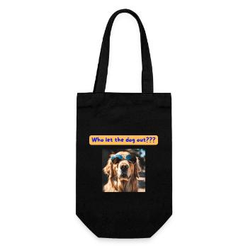 Labrador, Who let the dog out - Gift Bag for Bottles - black - Front