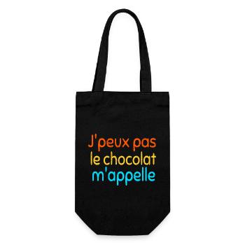 J' peux pas, le chocolat m'appelle - Sac à bouteille - noir - Devant