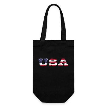 Les États-Unis aux couleurs du drapeau américain drapeau - Sac à bouteille - noir - Devant