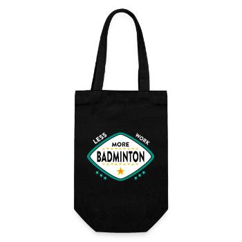 Badminton Federball Sport - Geschenkbeutel für Flaschen - Schwarz - Vorne