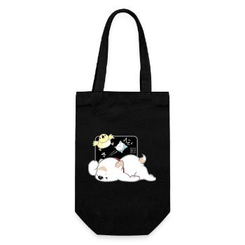 Dog Korean - Japanese Style 04B - Gift Bag for Bottles - black - Front