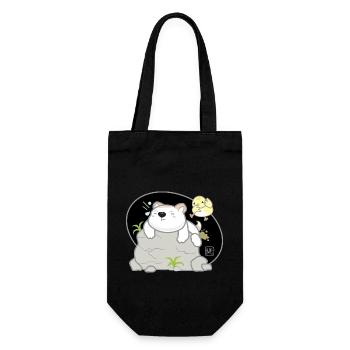 Dog Korean - Japanese Style 08 - Gift Bag for Bottles - black - Front