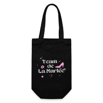 Silver Bride's Team - Gift Bag for Bottles - black - Front