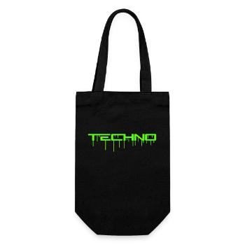 Techno Green Graffiti Spray Drop Musique Dicton - Sac à bouteille - noir - Devant