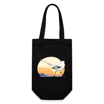 Bird at sunrise - Gift Bag for Bottles - black - Front