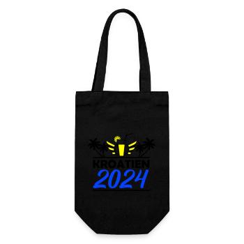 Croatia 2024 - Gift Bag for Bottles - black - Front