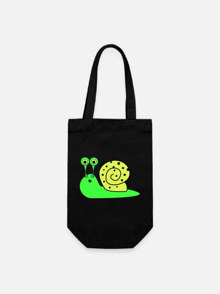 schnecke funny - Geschenkbeutel für Flaschen - Schwarz