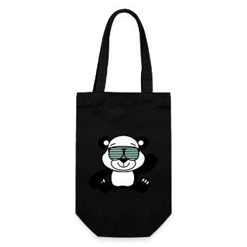 Panda Bear Cool - Gift Bag for Bottles - black - Front