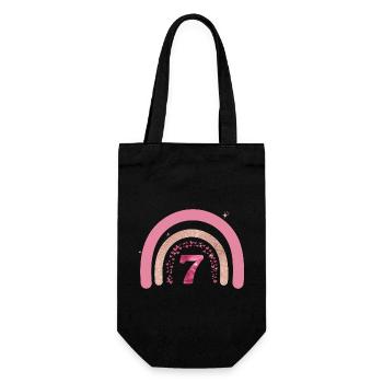 7e anniversaire rainbow rose - Sac à bouteille - noir - Devant