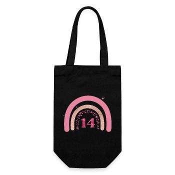 14e anniversaire rainbow rose - Sac à bouteille - noir - Devant